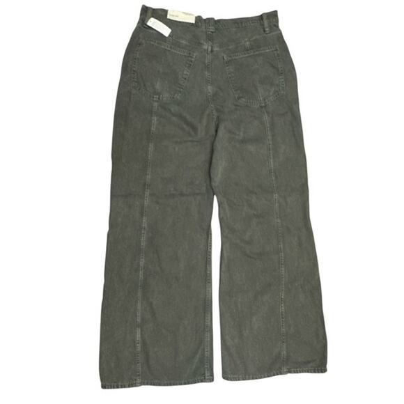 Arizona size 14 Jeans Gray Black Eclipse Wide Leg High Rise Relaxed at Hip Thigh - Picture 5 of 5